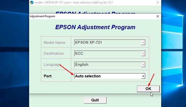 Resetear contador Epson XP-721