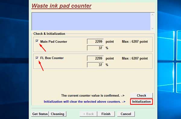 Resetting Epson XP-810 waste ink pad counter
