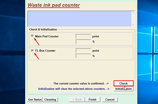 Resetting Epson XP-615 waste ink pad counter