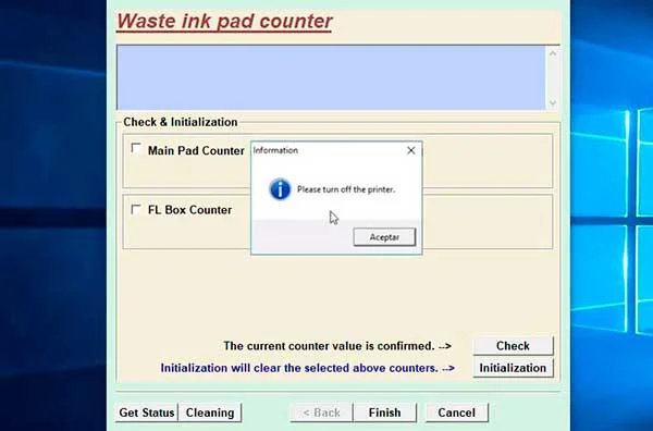 how to reset printer epson expression Xp-801